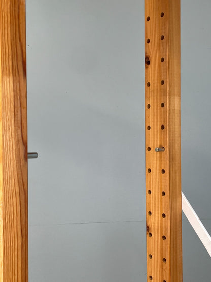 Pine Open Shelving Unit Adjustable Retro Scandi Solid EB11782 MWOO15