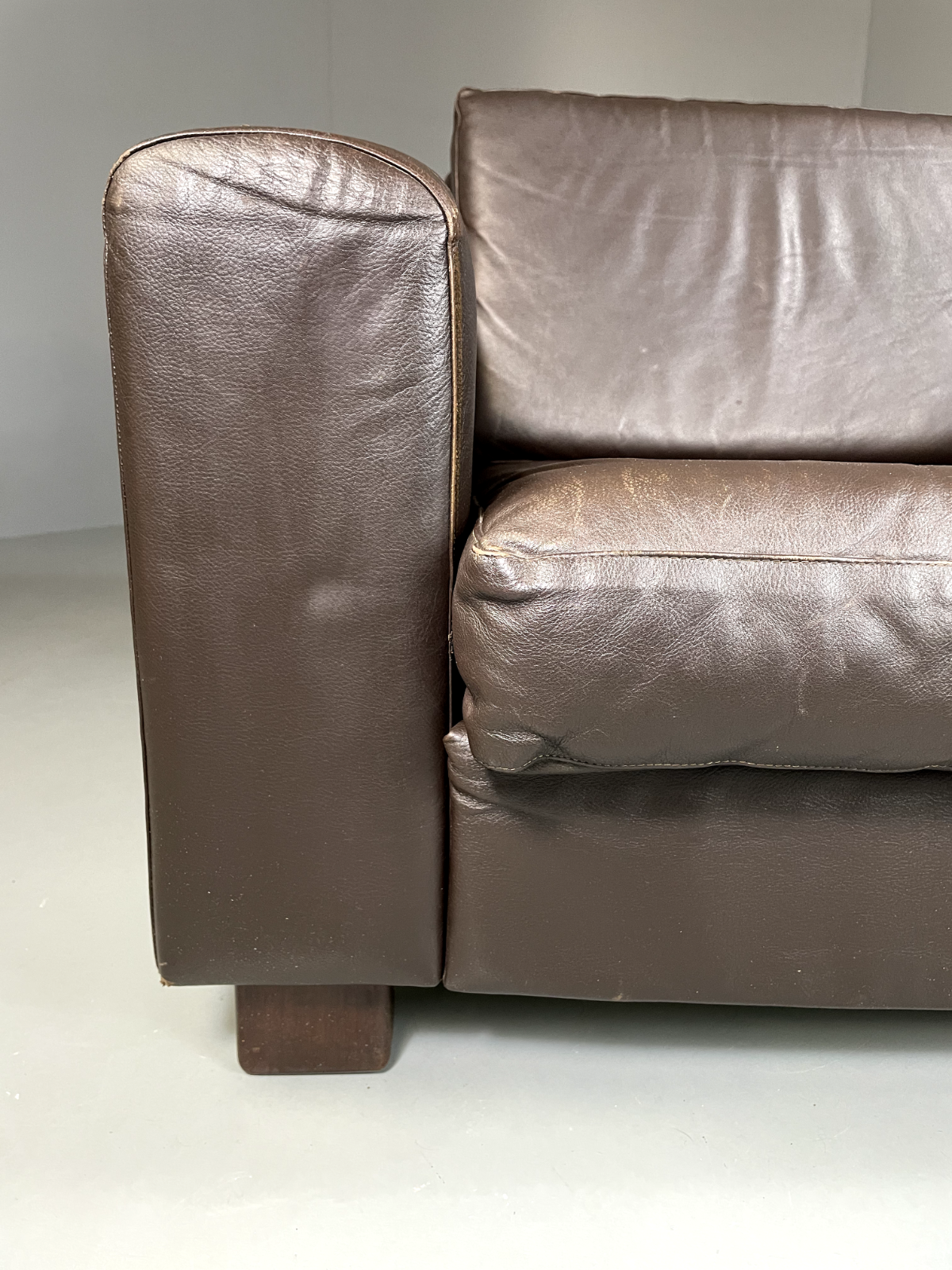 Danish Leather Lounge Chair Vintage 1970s Retro MCM EB5406 MNOR6