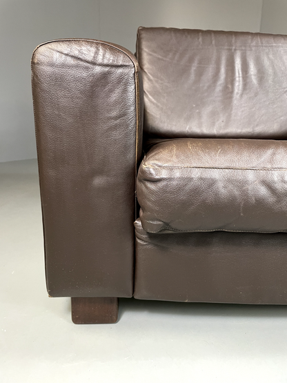 Danish Leather Lounge Chair Vintage 1970s Retro MCM EB5406 MNOR6