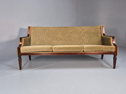 Antique Danish Empire Style Sofa Mahogany and Green velour EB9662 V3SS - UKDK FURNITURE