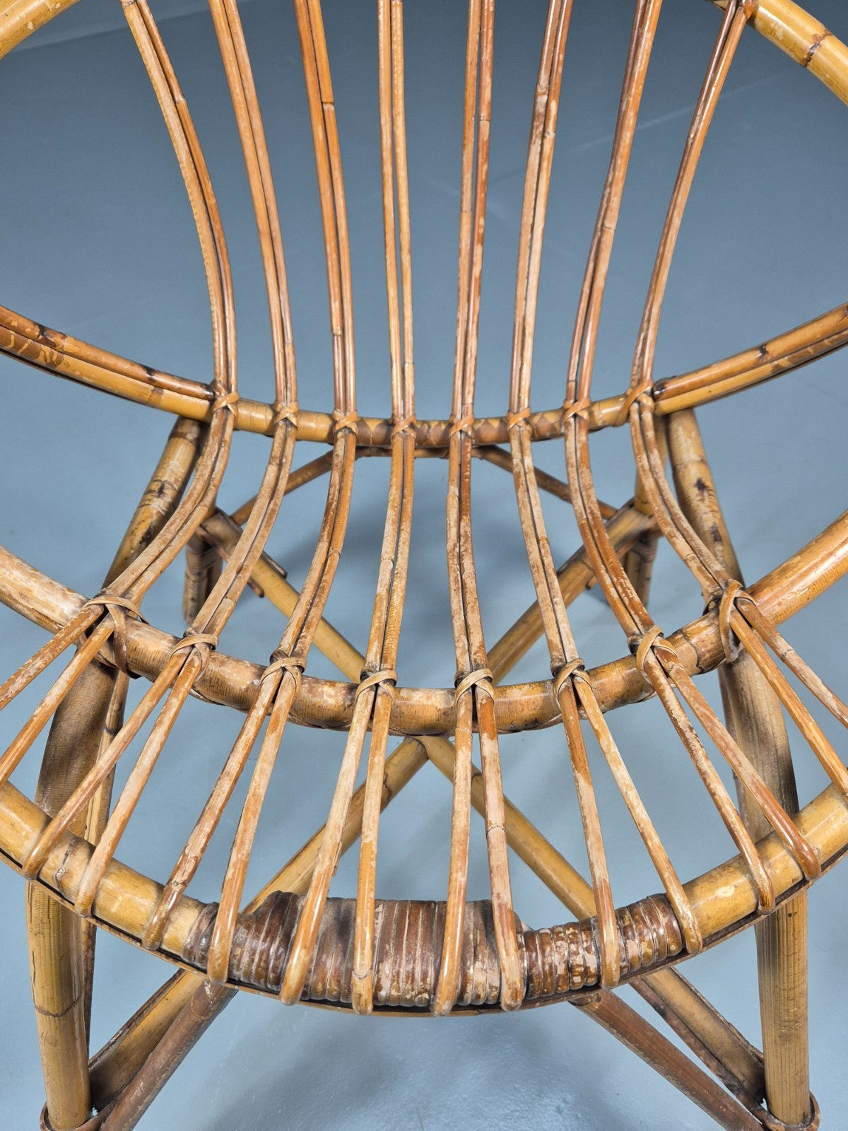 1950s Cane Work Circle Chair  Original Condition Retro EB10643 VBER11