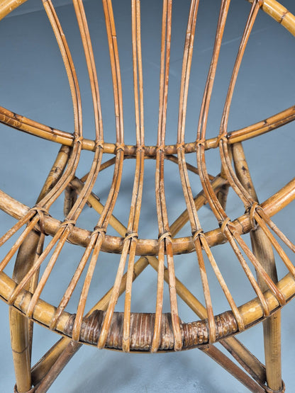 1950s Cane Work Circle Chair  Original Condition Retro EB10643 VBER11