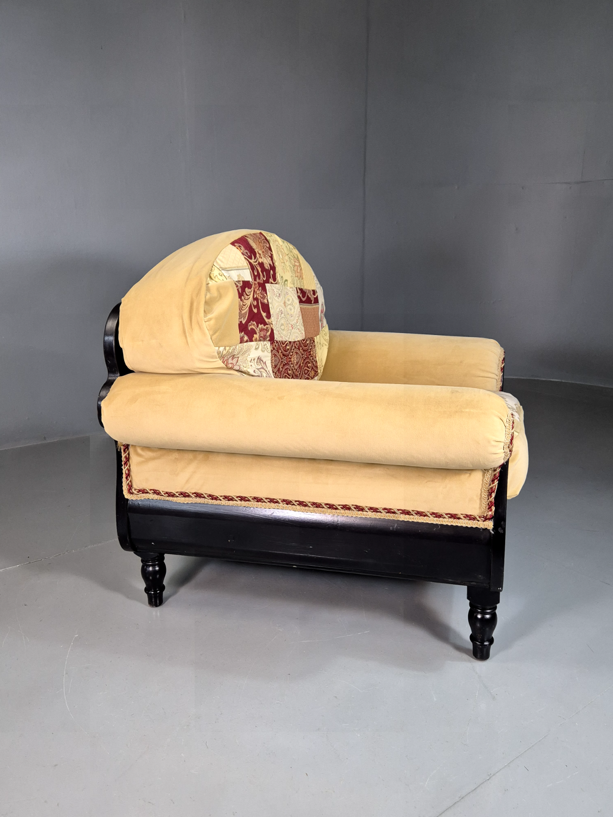 Vintage Lounge Chair Patchwork Ducal 1990s Retro EB7363 VCLO9