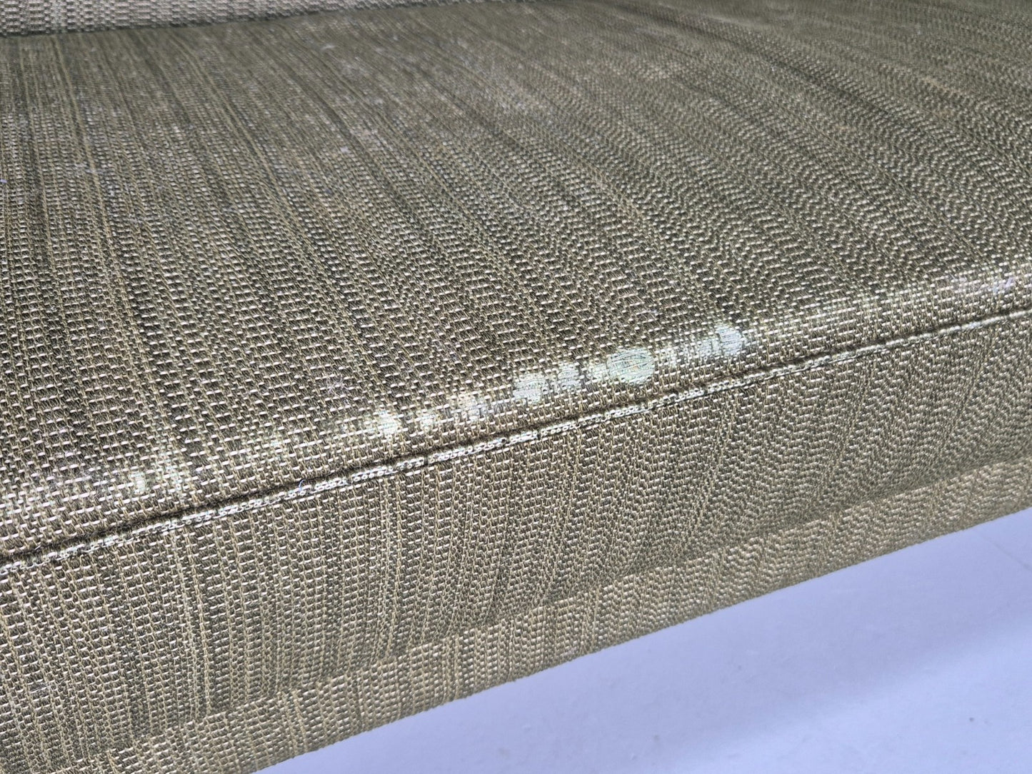 Vintage 3 Seater Thams Sofa Mid Century Green Wool Teak Paws 1960s Retro EB12390