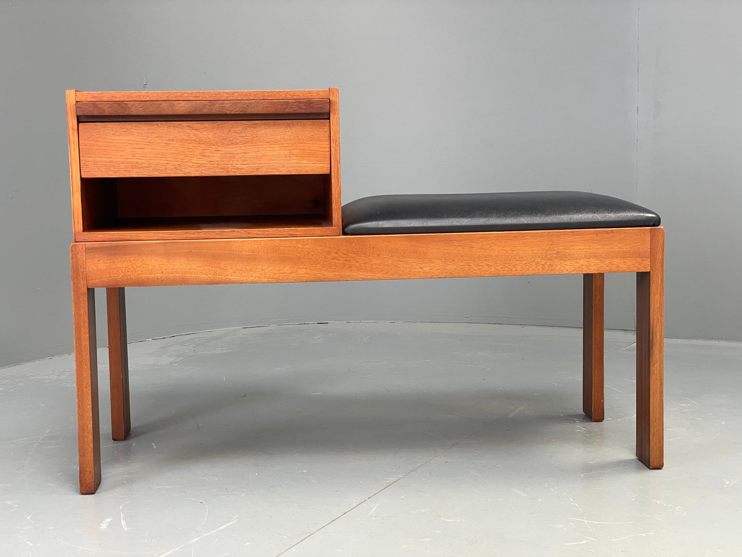 Vintage Teak Telephone Table By Chippy Heath 1960s Mid Century Drawers EB12495