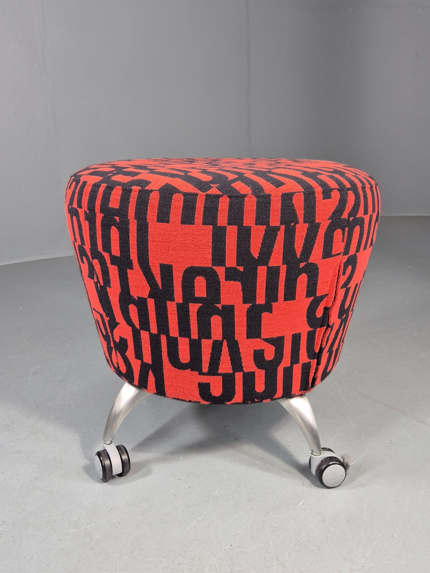 Vintage Orange Box Point Stool Wheely Fun Office Stools EB12235.