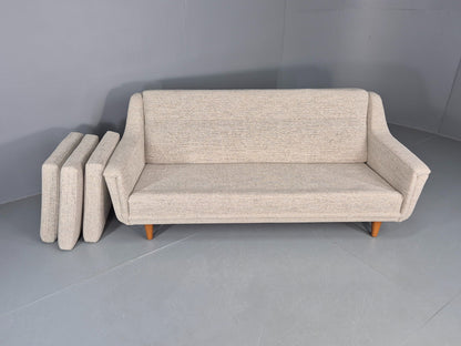 Vintage 3 Seater Midcentury Sofa 1960s Danish New Upholstery Retro EB12262
