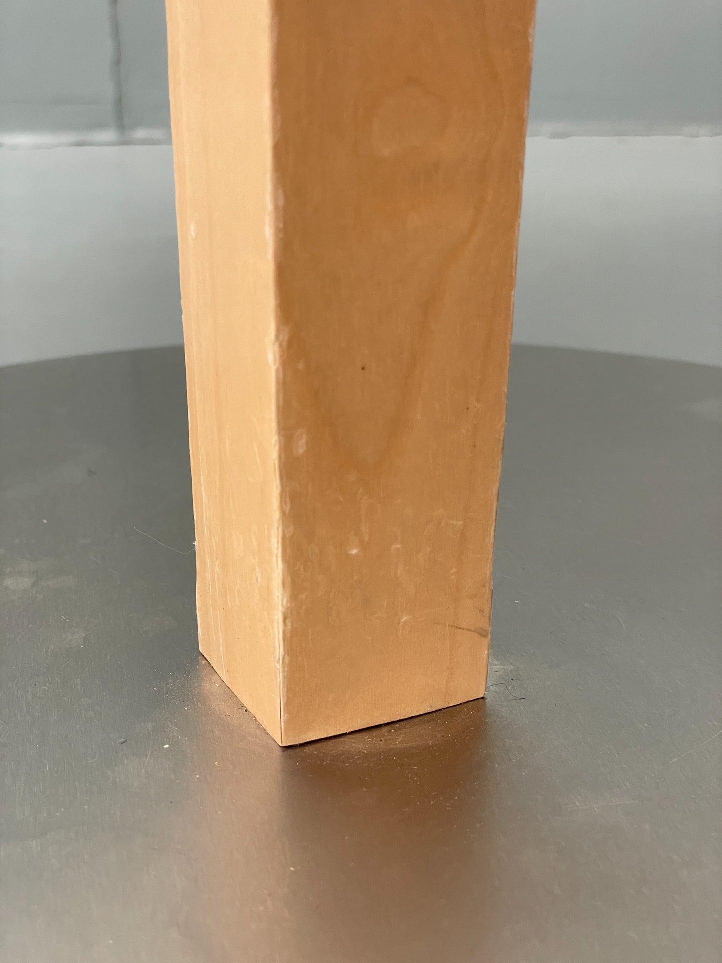 Danish Circular Side Tables Glass & Beech Pedestal Contemporary EB12400