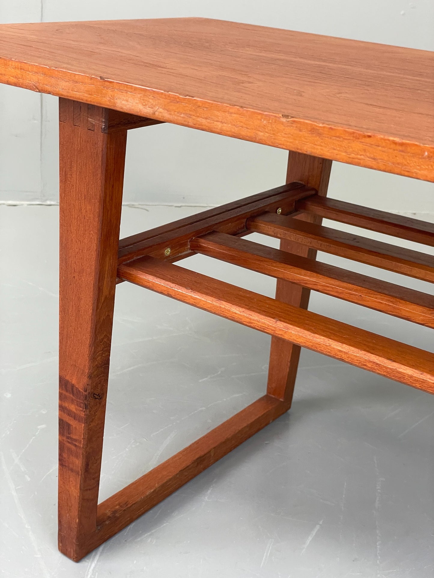 Vintage Teak Coffee Table By Pye Franklin Retro 1960s Magazine Rack EB12071