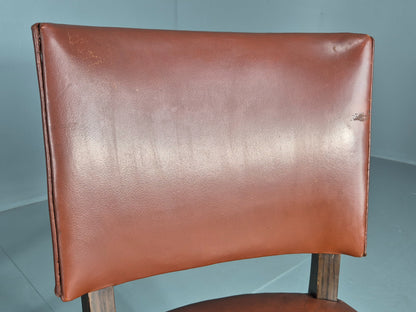 3 Mid Century Style Leather Dining Chairs Rero late 20th Century EB12532