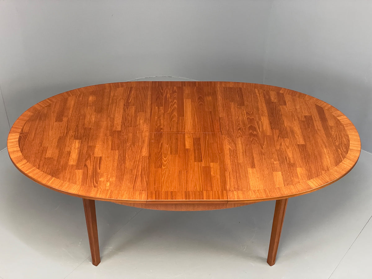Vintage Teak Dining Table Oval Extending Mid Century Retro W Lawrence EB12953