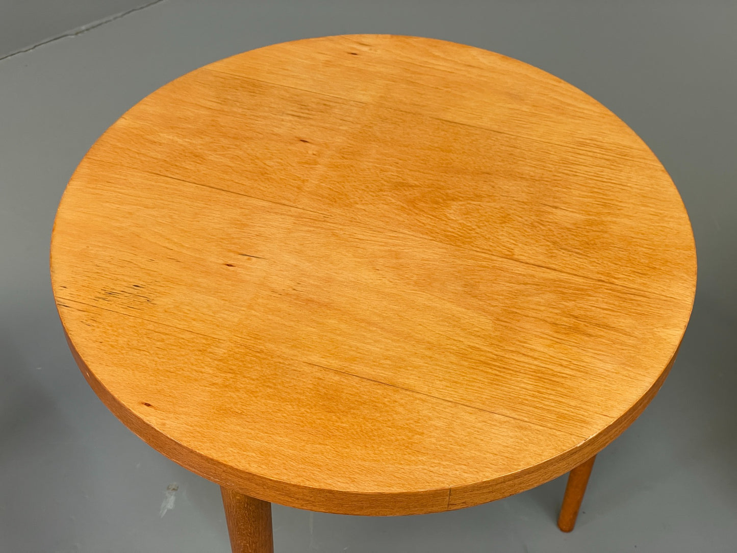 Vintage Circular Nesting Tables Set of Three Retro Mid Century Beech EB12875