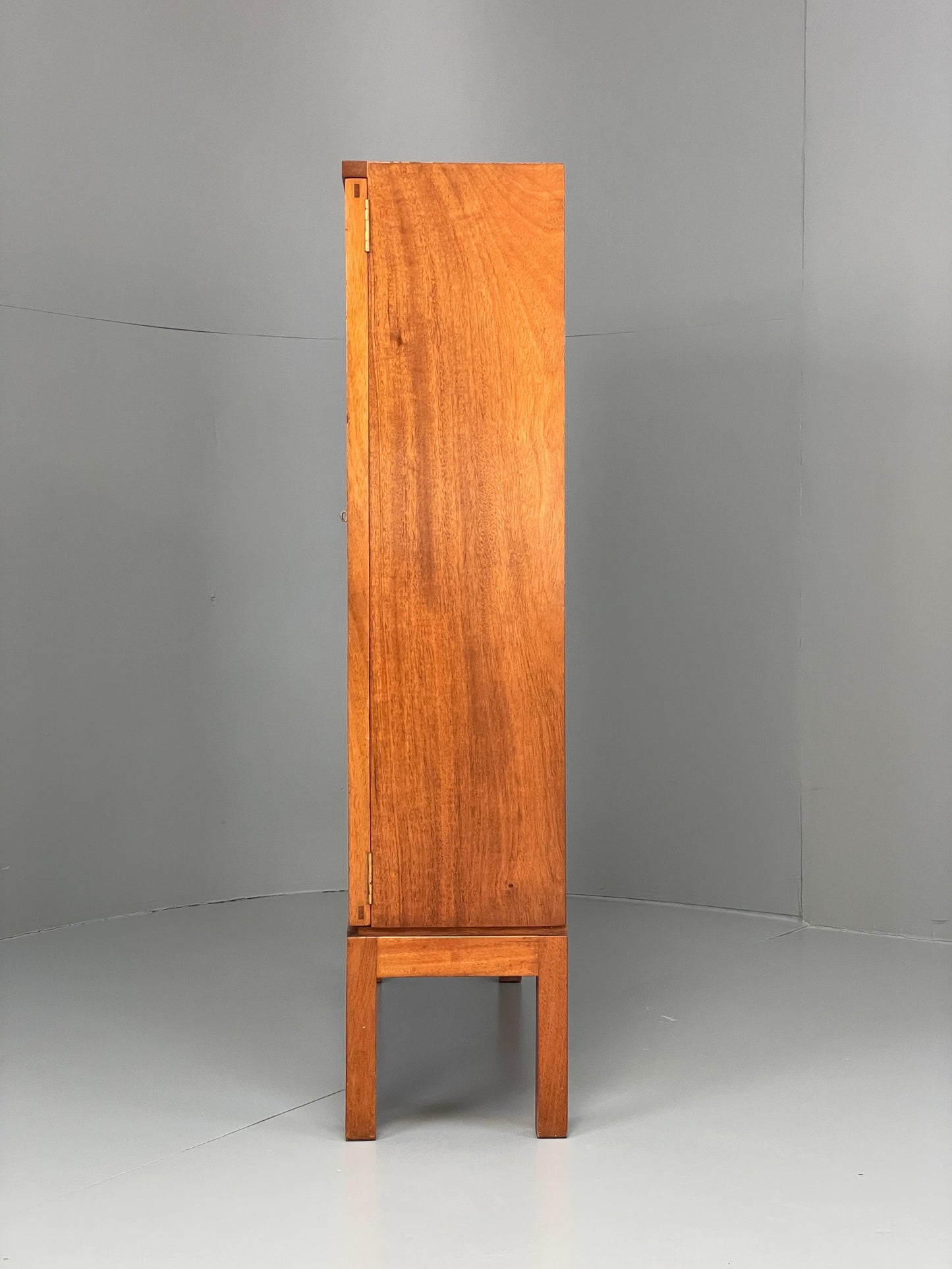 Vintage Bookcase Enham Military Glass Doors 1960s Midcentury Mahogany EB12609
