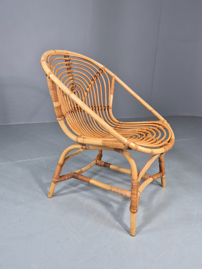 Vintage 1970s Cane work Lounge Chair Stylish Quality Retro EB11601