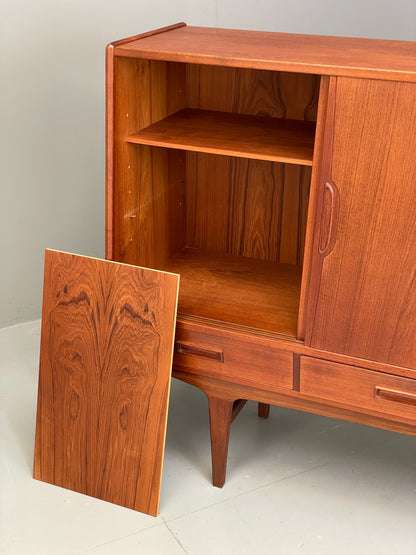Vintage Danish Teak Highboard 1960s By Westergaard Møbelfabrik Drawers EB12368