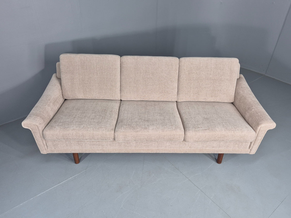 Vintage Danish 3 Seater Sofa New upholstery 1960s Original Mid Century EB12534