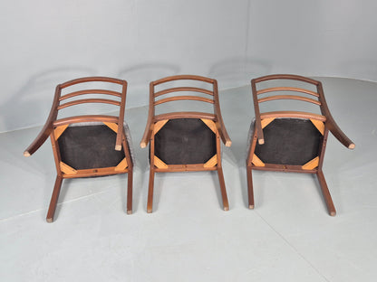 3 G Plan Dining Chairs Teak Frame New Upholstery 1980s Retro  EB11760