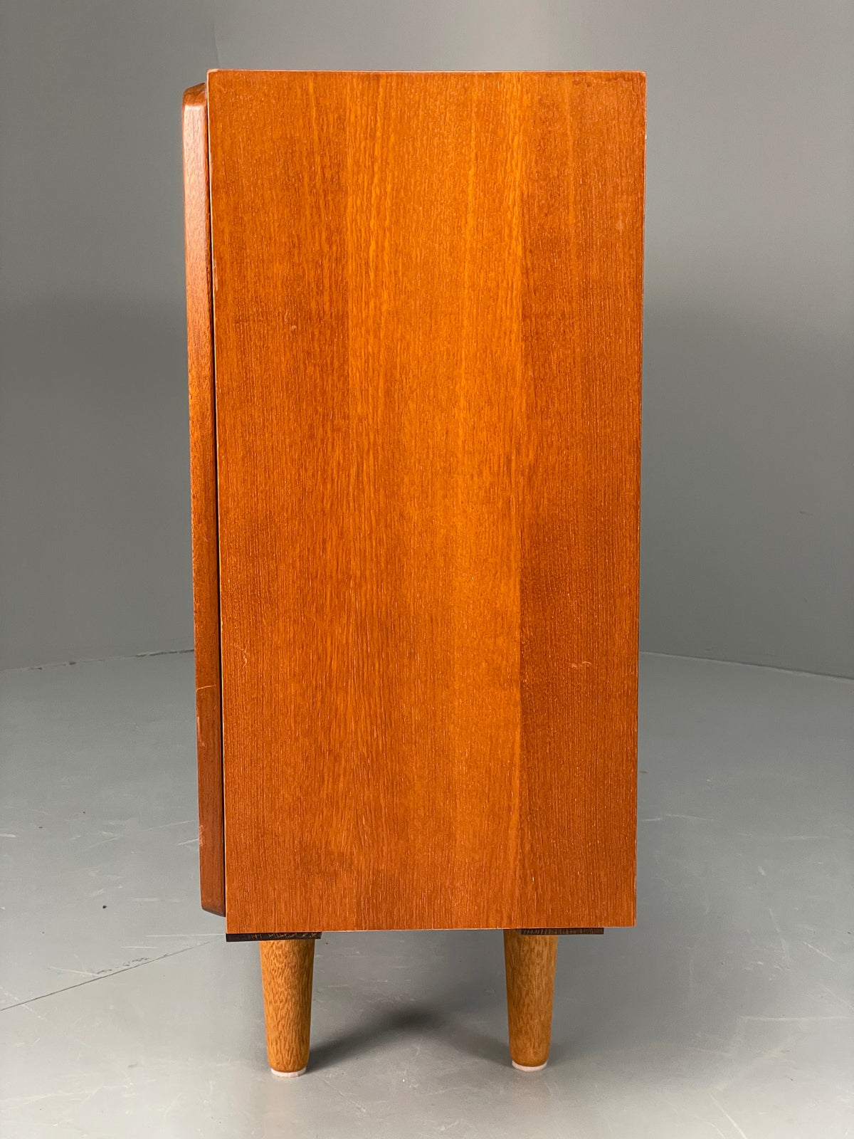 Vintage Teak Glazed Bookcase 1970s Shelving Mid Century Retro EB13151