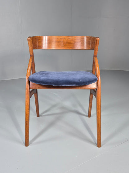 Vintage Teak Dining Chair Mid Century Design Dyrlund New Upholstery  EB12481