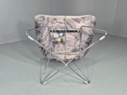 Vintage Retro Lounge Chair Allermuir A642 Two Tone Fabric Modern Design EB12805