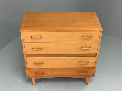 Vintage Chest Of Drawers By Lebus 1960s Oak Veneer Retro Mid Century EB12199