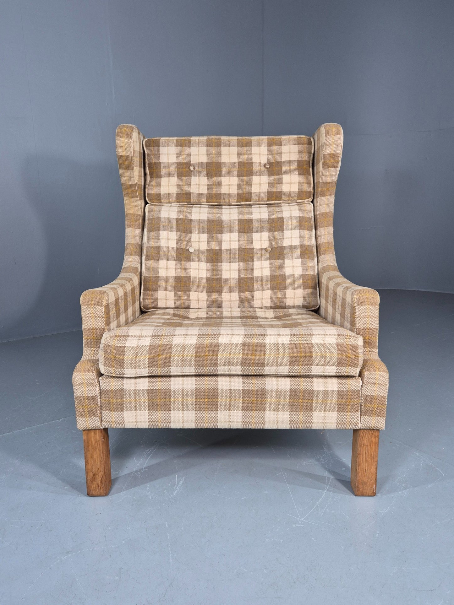Vintage Mid Century Wing Back Lounge Chair Danish Design Retro EB12398