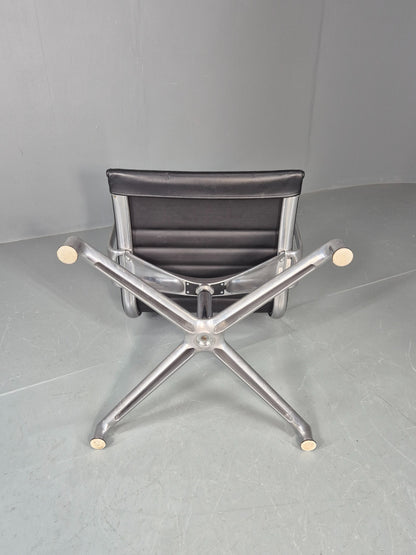 Vintage ICF Eames Style Office Chair Leather and Aluminium EB12242