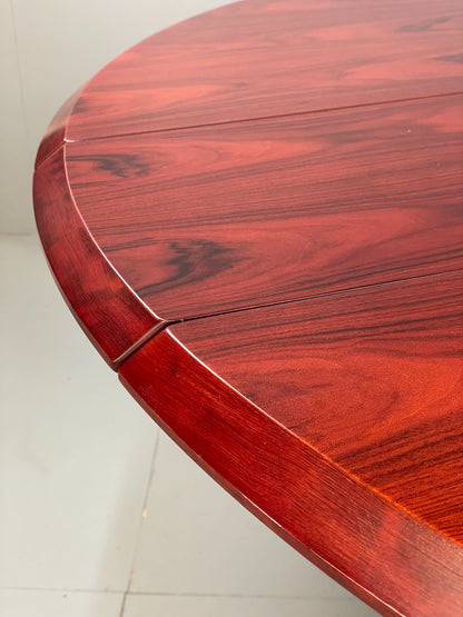 Vintage Circular Dining Table 1970s Danish Retro Rotating Top EB11990