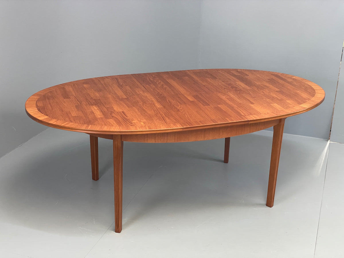 Vintage Teak Dining Table Oval Extending Mid Century Retro W Lawrence EB12953
