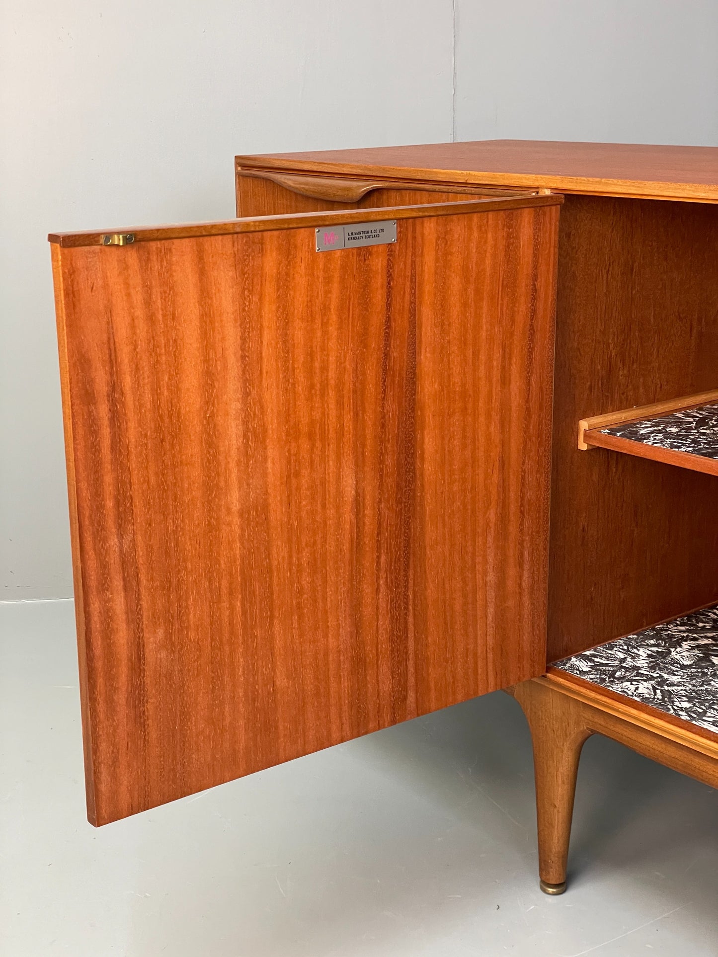 Vintage McIntosh Teak Sideboard 1960s Mid Century Drawers Shelves EB11686