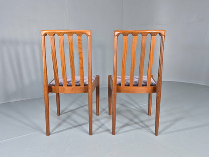 2 Vintage 1970s Dining Chairs Teak Frame New Seats Meredew Brand Retro Eb12489