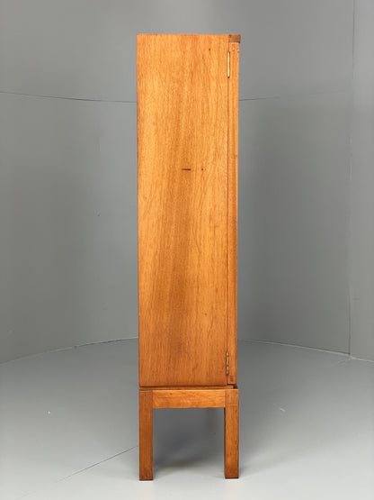Vintage Bookcase Enham Military Glass Doors 1960s Midcentury Mahogany EB12609
