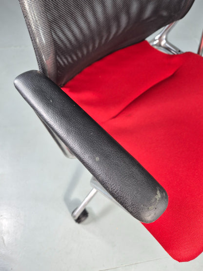Vintage Vitra Media Office Chair Red and Black EB12244