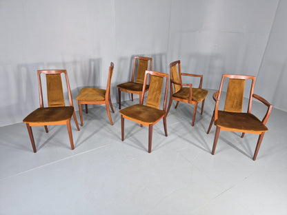 6 Vintage G Plan Dining Chairs Teak Frames 1980s Retro Mid Century EB12832