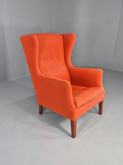 Vintage Midcentury Wing Back Armchair Danish Design 1960s Retro EB12115