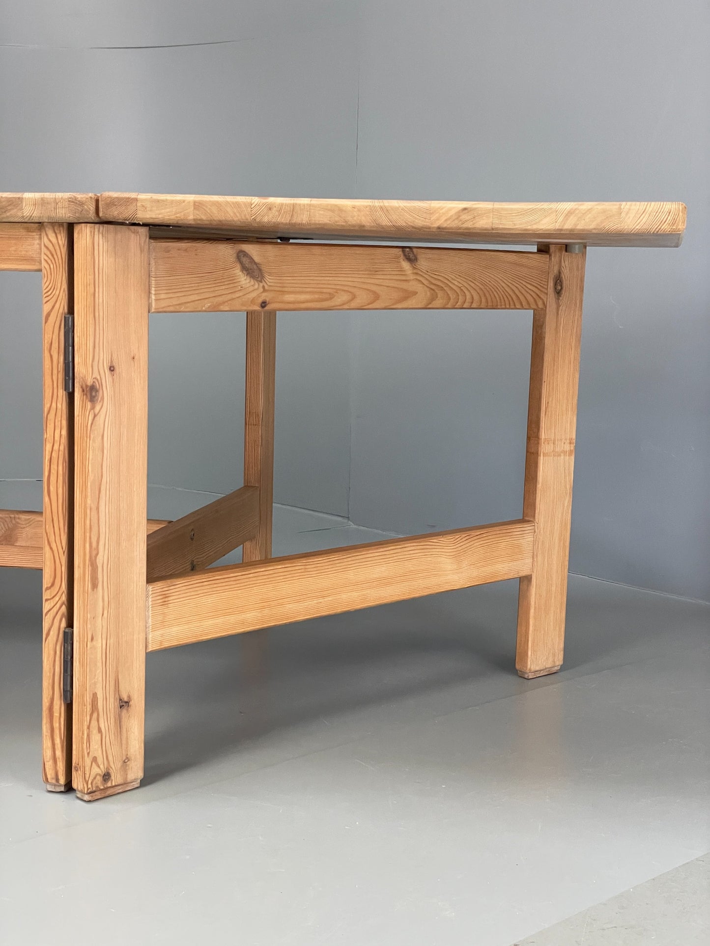 Vintage Ping Dining Table Extending Drop Leaf Chunky Solid Rustic EB10867