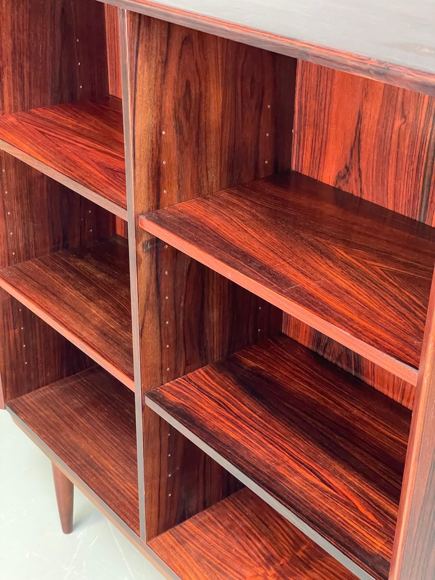 Vintage 1960s Danish Bookcase By Brouer Darkwood Mid Century Shelving EB12064