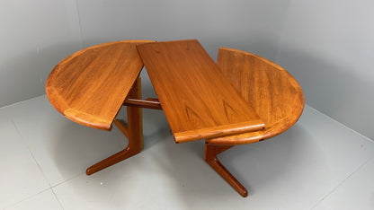 Vintage Teak Dining Table Dyrlund Extending Danish Mid Century 1970s EB12979