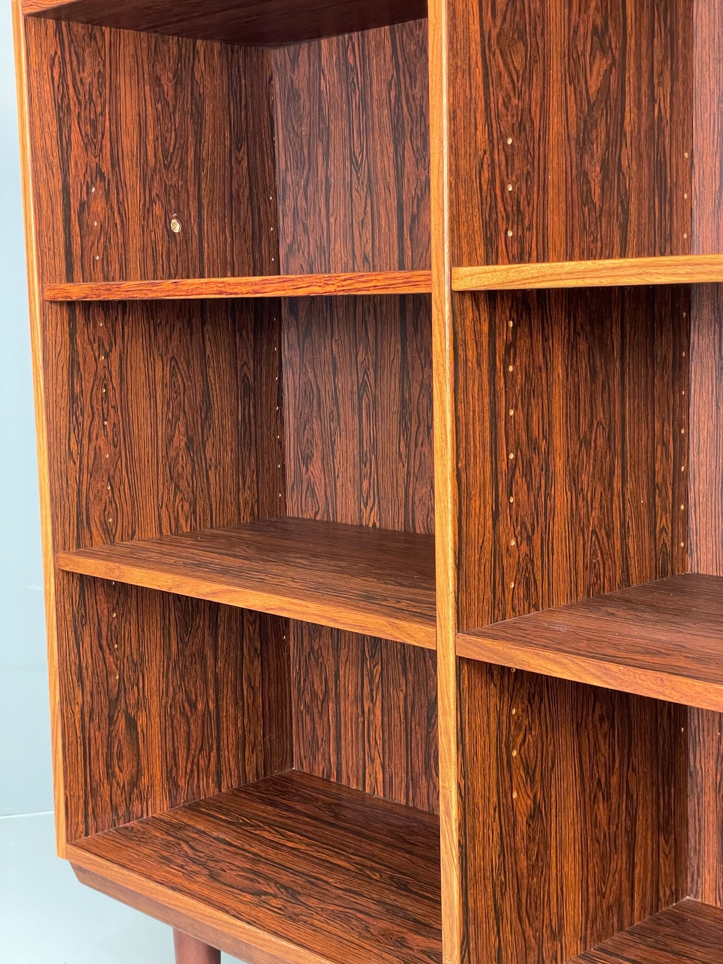 Vintage Danish 1970s Bookcase Mid Century Shelving Retro Darkwood EB12068