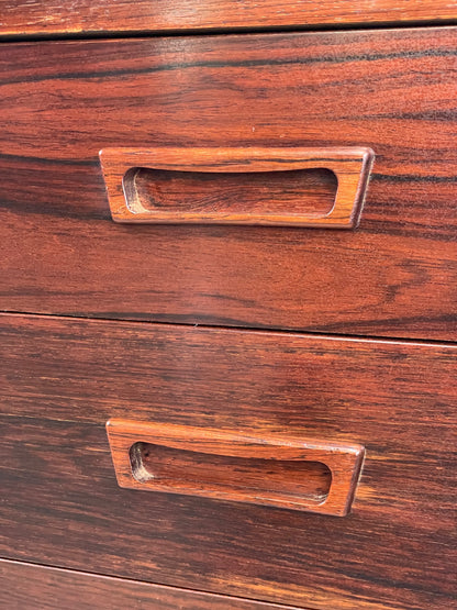 Vintage Chest Of Drawers 1960s Danish Mid Century Darkwood EB12360
