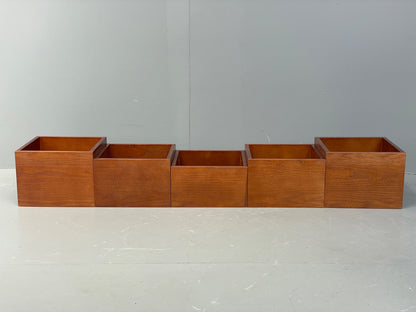 Floating Teak Cube Shelving Wall Mounted Custom Made Vintage Retro EB12300