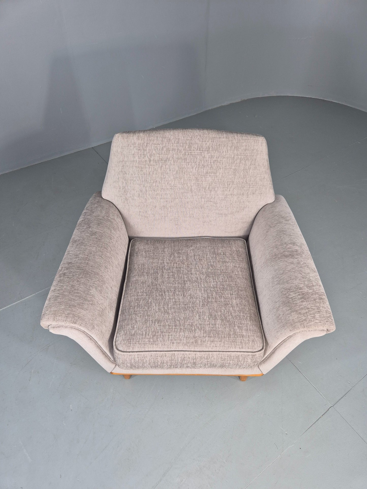 Vintage Mid Century Lounge Chair New Upholstery Swedish 1960s Design EB11108