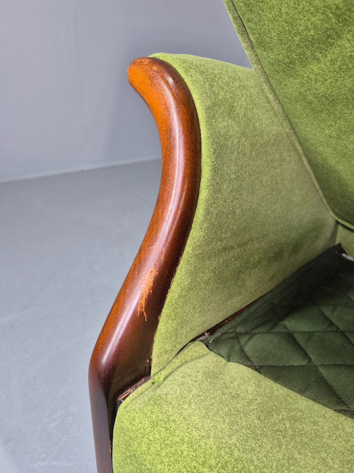 Vintage Parker Knoll PK749 Chair Recent Green Wool Makeover 1960s Retro EB12989