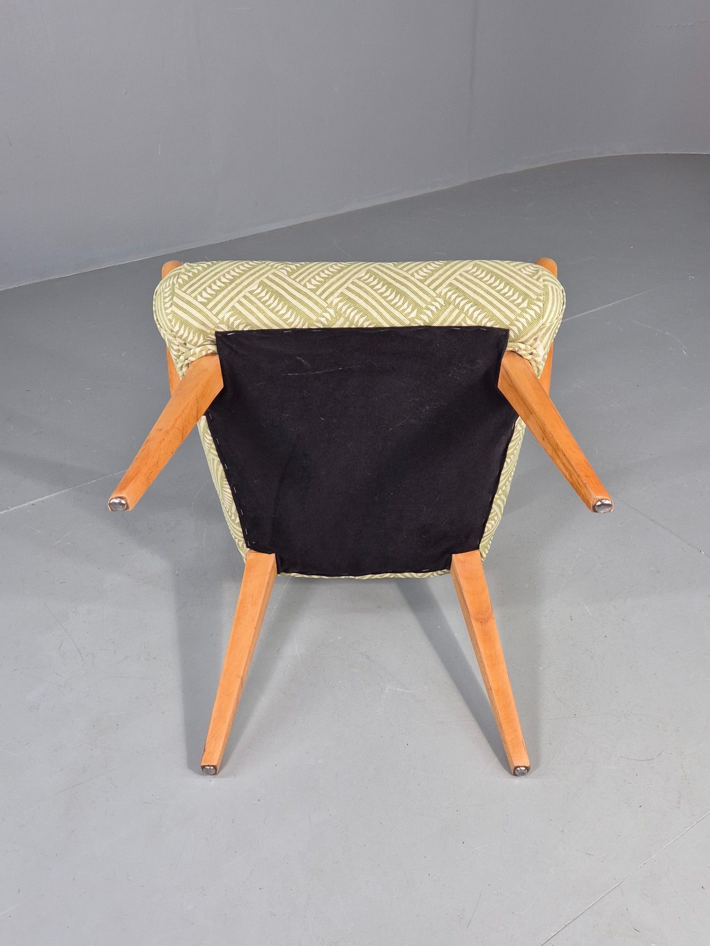 Vintage 1950s Lounge Chair Cintique Beechwood Frame New Upholstery Retro EB11948