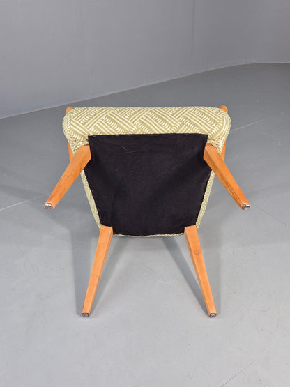Vintage 1950s Lounge Chair Cintique Beechwood Frame New Upholstery Retro EB11948