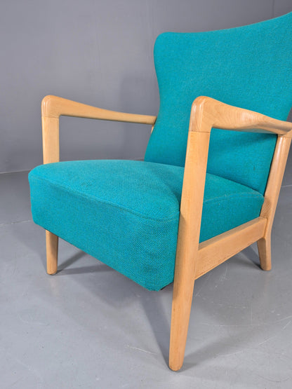 Vintage Mid Century Fritz Hansen Lounge Chair Soren Hansen Design 1940s  EB12108