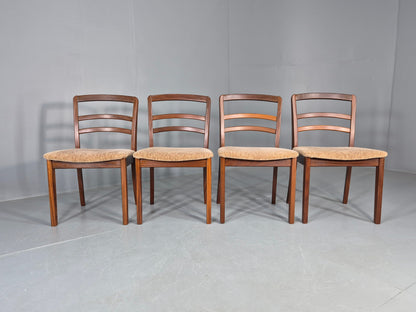 4 Vintage G Plan Dining Chairs Teak Frames Retro 1970s Original EB12175