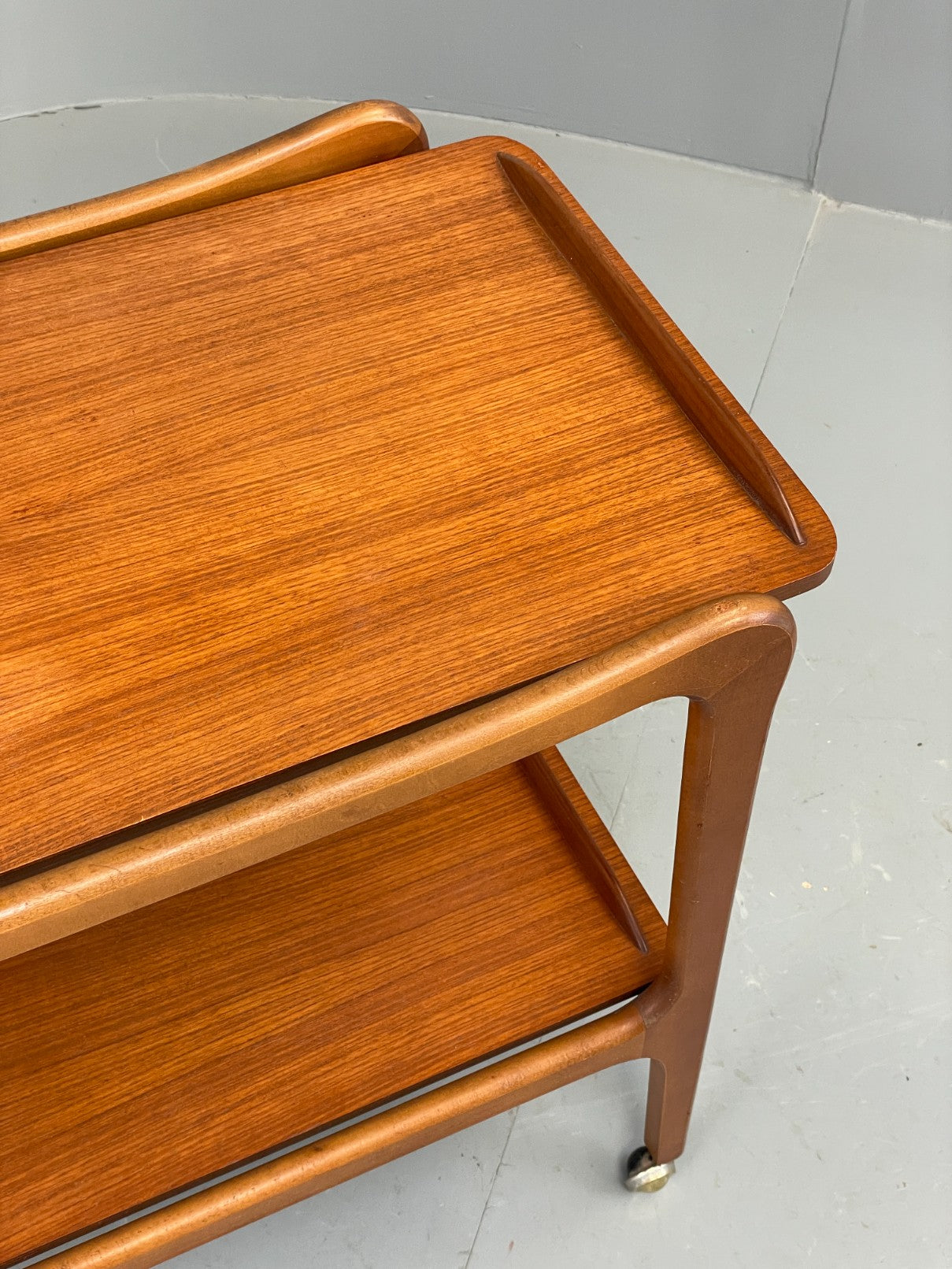 Vintage Teak Drinks Trolley 1960s Mid Century Beech On Castors Retro EB12505