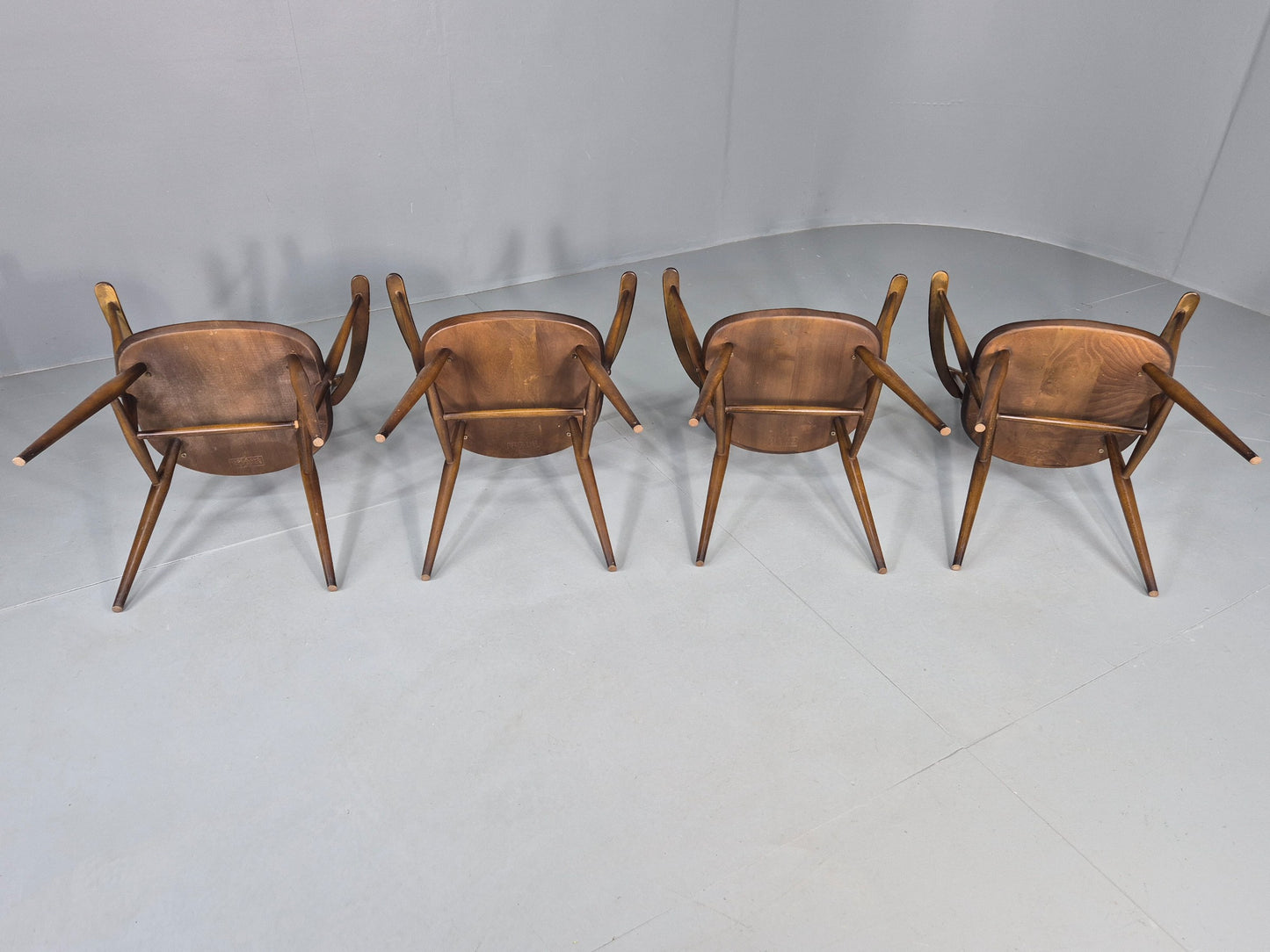 4 Ercol Goldsmith Elbow Carver Chairs 1960s Retro MCM Eb12592