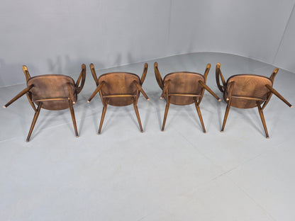 4 Ercol Goldsmith Elbow Carver Chairs 1960s Retro MCM Eb12592